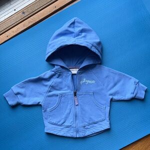 Patagonia Kids Light Blue Zip-Up Hoodie size 3 to 6 mos